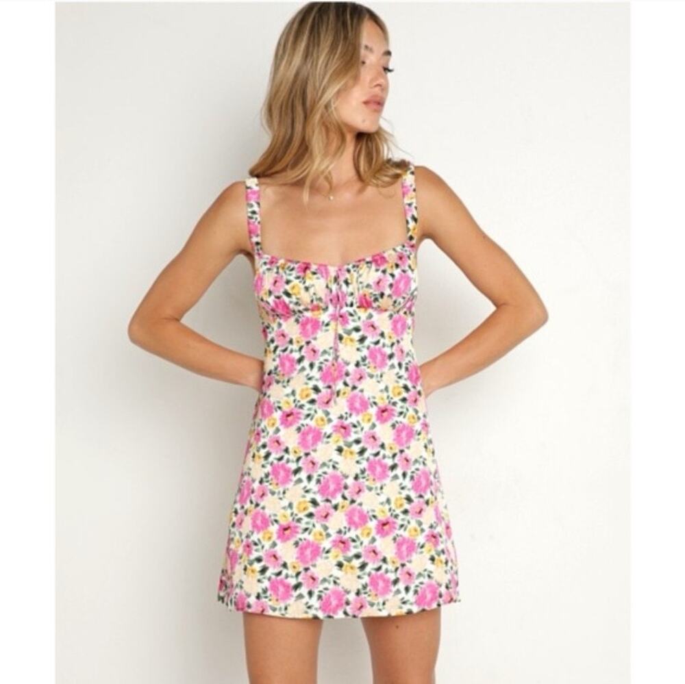 For Love & Lemons June Floral Mini Dress Size Small